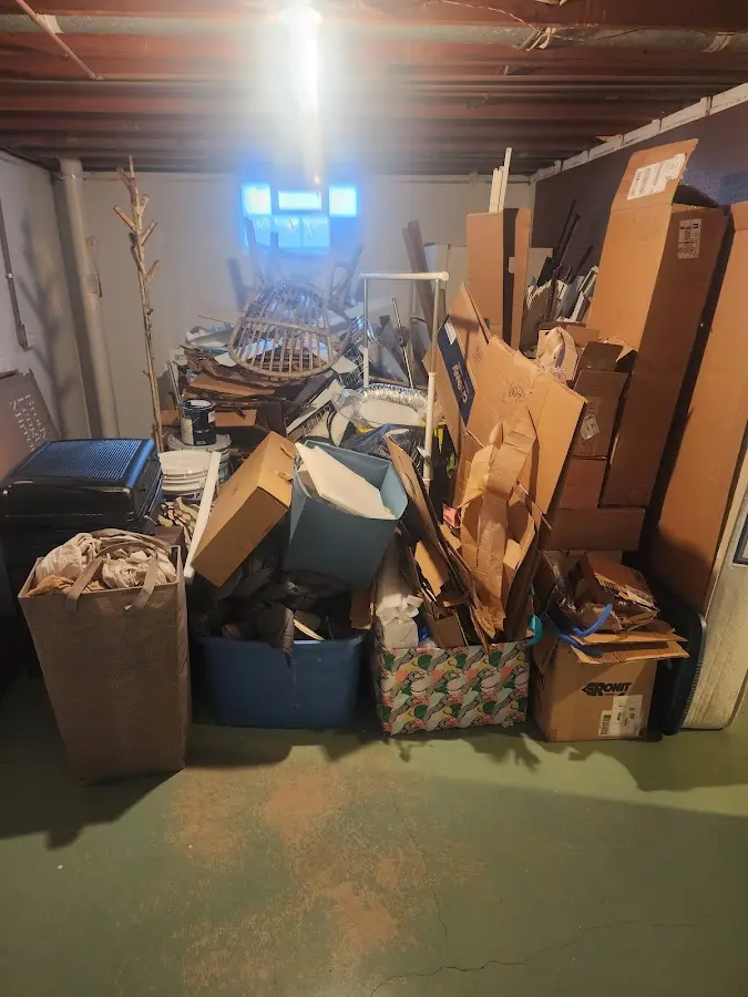 Roll-off dumpster container at job site for Roll Off Dumpster Rental in Waverly